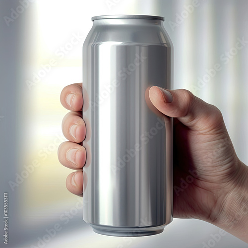 Can of Soda Mockup, high-end and customizable with realistic high-resolution rendering, ideal for branding, packaging design, and beverage presentations, AI Generative