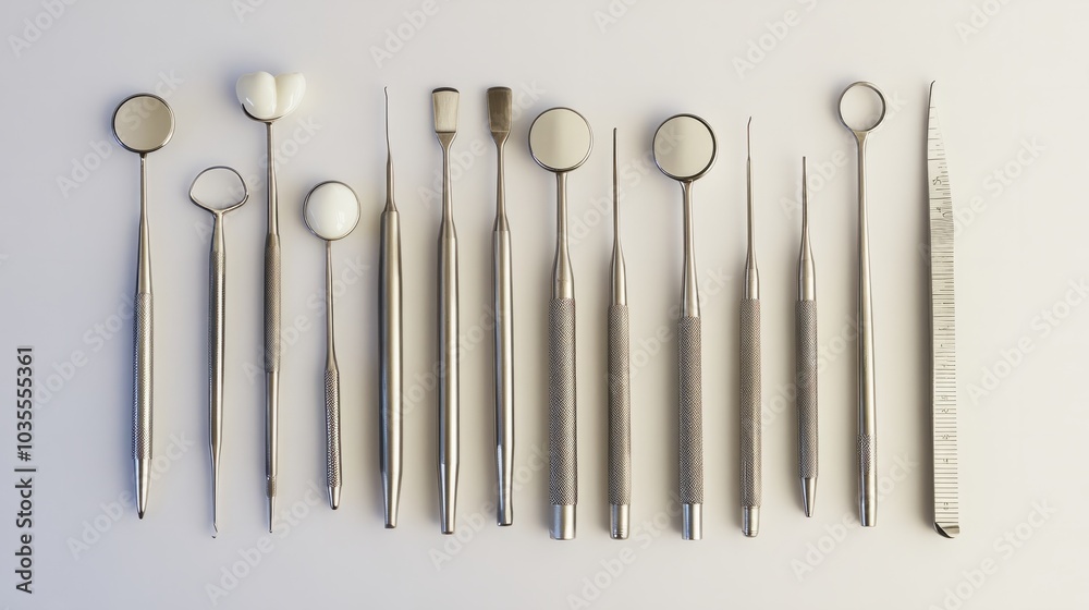 set of doctor equipment against white background set of doctor equipment against white background