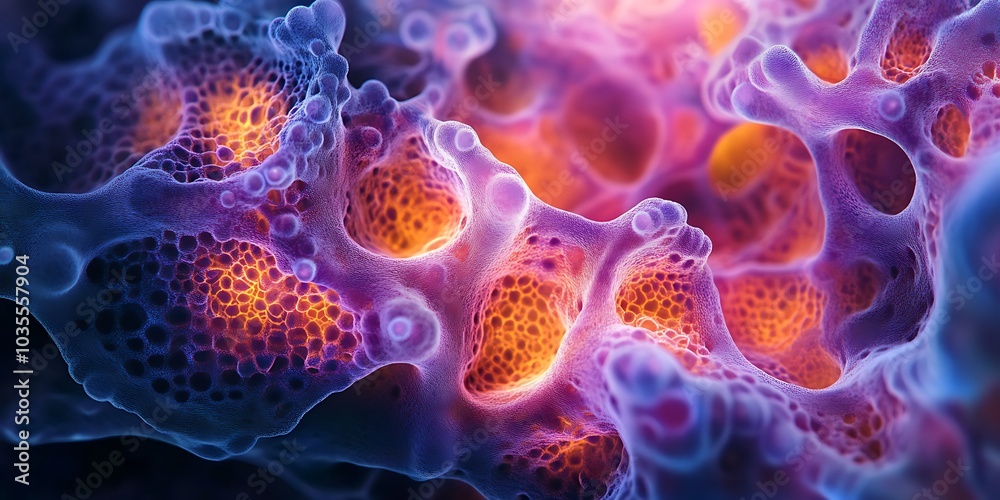 Close-up of bacteria under a microscope Close-up of bacteria under a microscope