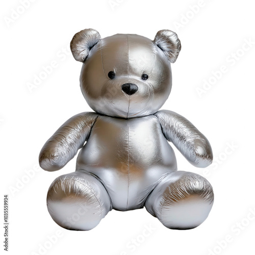Shiny Silver Teddy Bear