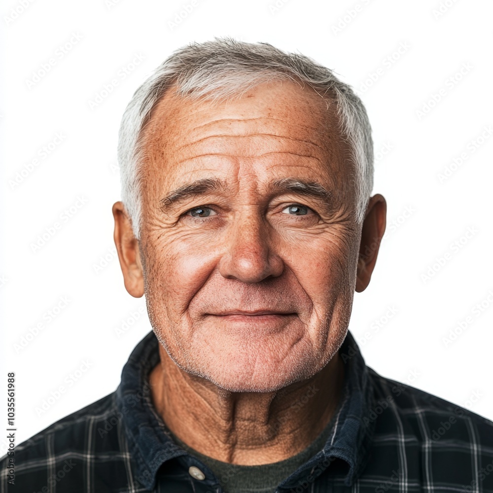 positive person, isolated white background, elderly man positive person, isolated white background, elderly man