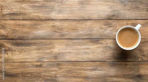 A serene moment enjoying a warm cup of coffee on a rustic wooden table