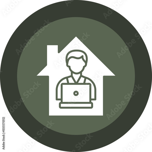 Work From Home Icon Design
