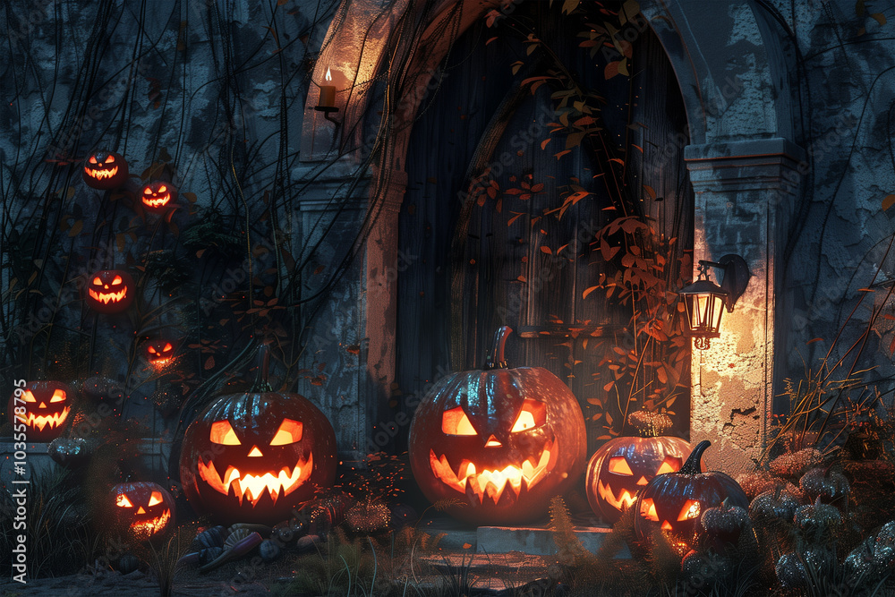 Halloween creative 3d illustration Halloween creative 3d illustration