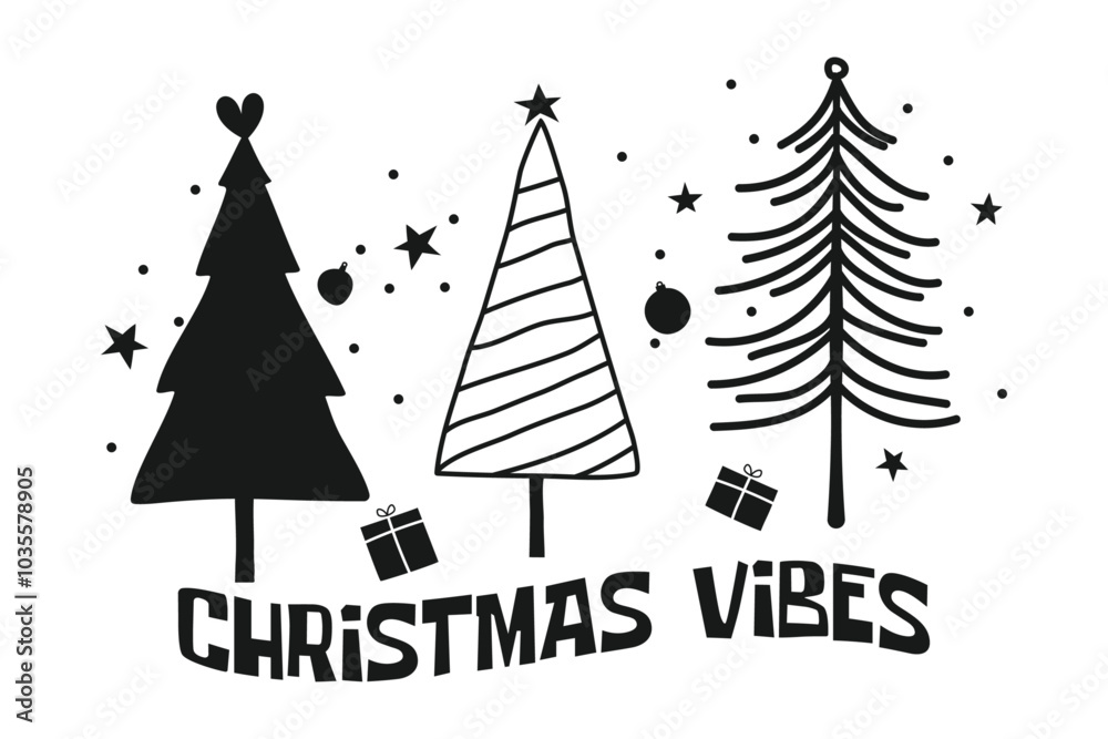 Christmas hand drawn Christmas hand drawn
