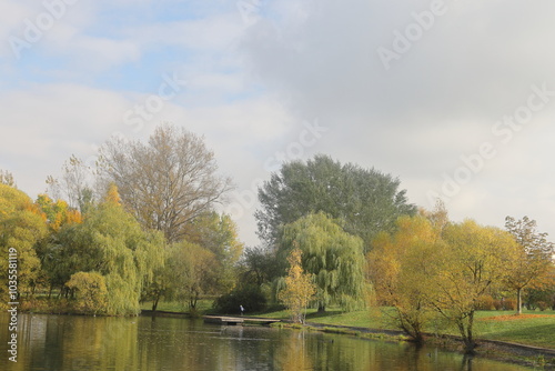 autumn in the landscape park Yuzhnoye Butovo, Moscow, October 2024, 2