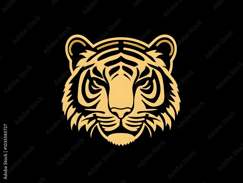 Obraz premium Wild Tiger Head Face Icon Logo Symbol