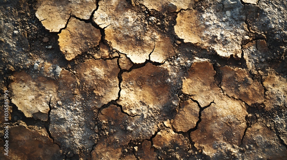 Close-up of textured soil, rich and fertile, intricate surface detail, top view, earthy tones, natural background, perfect for organic agriculture concepts Close-up of textured soil, rich and fertile, intricate surface detail, top view, earthy tones, natural background, perfect for organic agriculture concepts