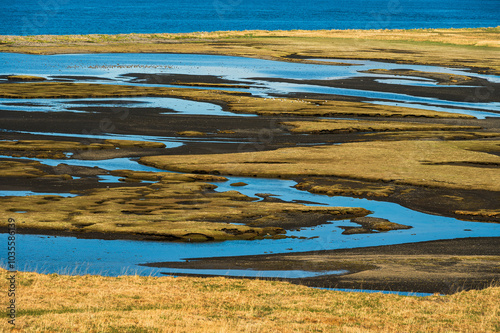 nature sceneries in the Hvalfjarðareyri surroundings along the road 47, Iceland