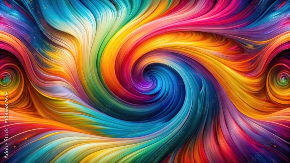 Abstract Swirling Rainbow Hues Intertwined in a Symphony of Color and Motion Abstract Swirling Rainbow Hues Intertwined in a Symphony of Color and Motion