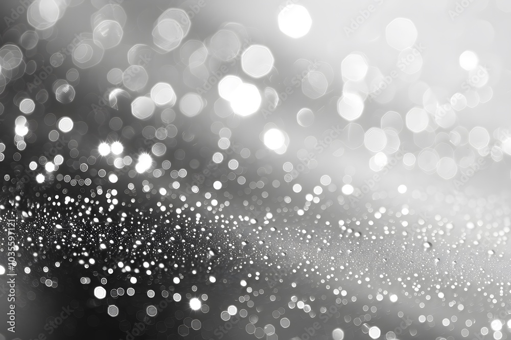 Captivating Black and White Bokeh with Sparkling Droplets Captivating Black and White Bokeh with Sparkling Droplets