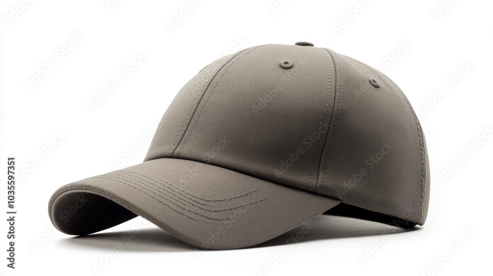 Plain Grey Baseball Cap Mockup for Branding and Design Plain Grey Baseball Cap Mockup for Branding and Design