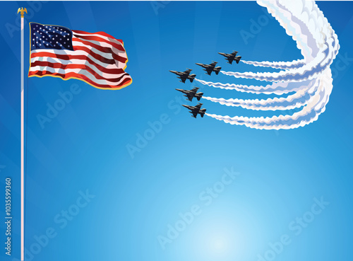 Eagle fighter jet plane taking off during exercise