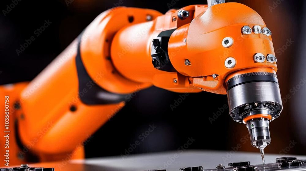 Industrial robots are revolutionizing manufacturing processes with precision and efficiency. This robotic arm showcases advanced technology in automation and production Industrial robots are revolutionizing manufacturing processes with precision and efficiency. This robotic arm showcases advanced technology in automation and production
