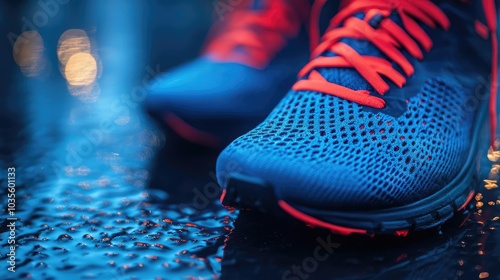 A close-up of running shoes, symbolizing the start of a fitness journey