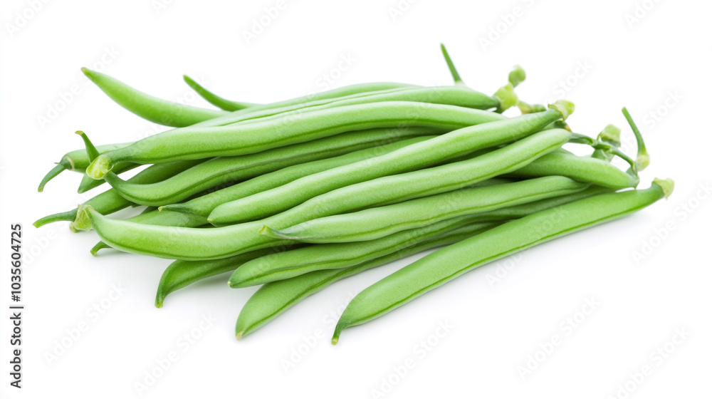 Fresh Green Beans Isolated on White Background Vegetable Food Produce Cooking Ingred Fresh Green Beans Isolated on White Background Vegetable Food Produce Cooking Ingred