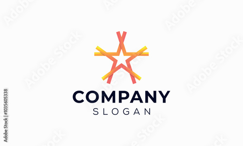 Modern gradient star logo design.