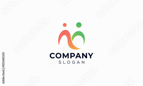 Social Network Logo, Human Helping Logo, Modern Colorful Gradient Logo.