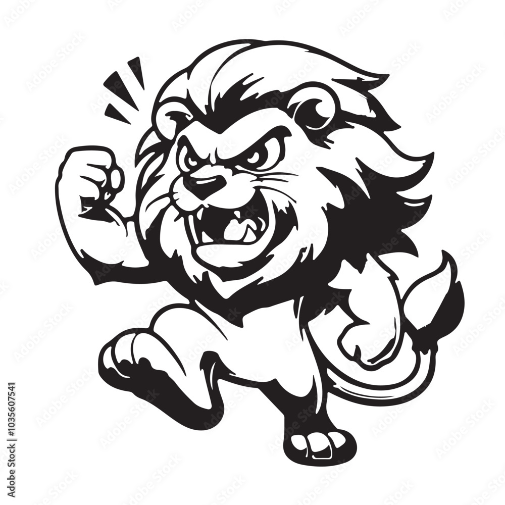 Obraz premium Create Lion AI Vectors Design 