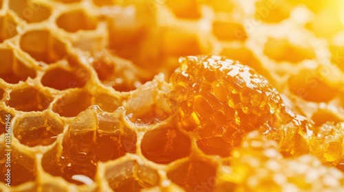 Golden Honeycomb Close-Up