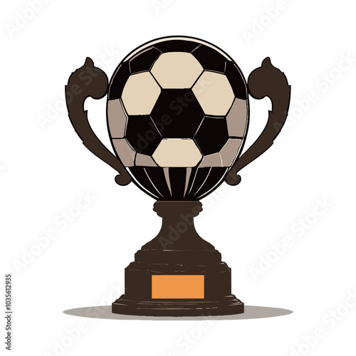  football trophy vector design isolated on white background
