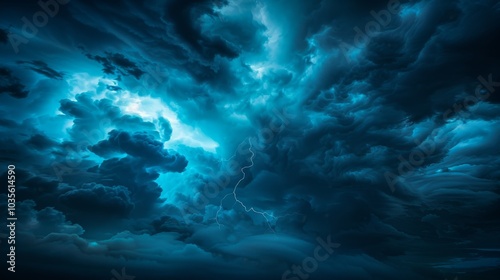 Wallpaper Mural lightning dark cloud effect Torontodigital.ca