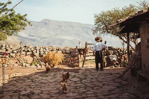 gaucho argentino en la montaña