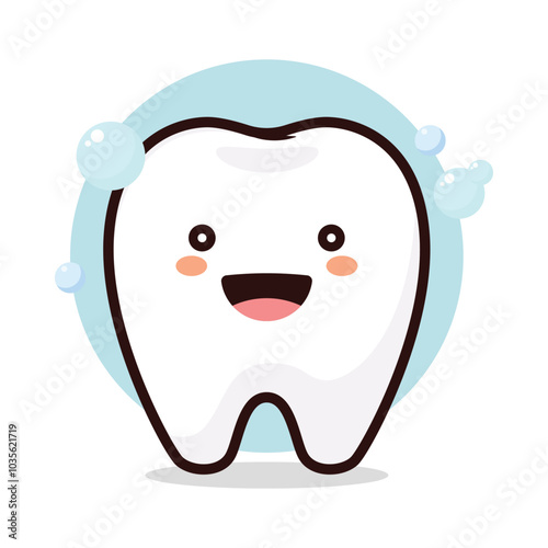 Dental a cartoon tooth cute vecter mascot medicine