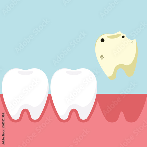 Dental a cartoon tooth cute vecter mascot medicine