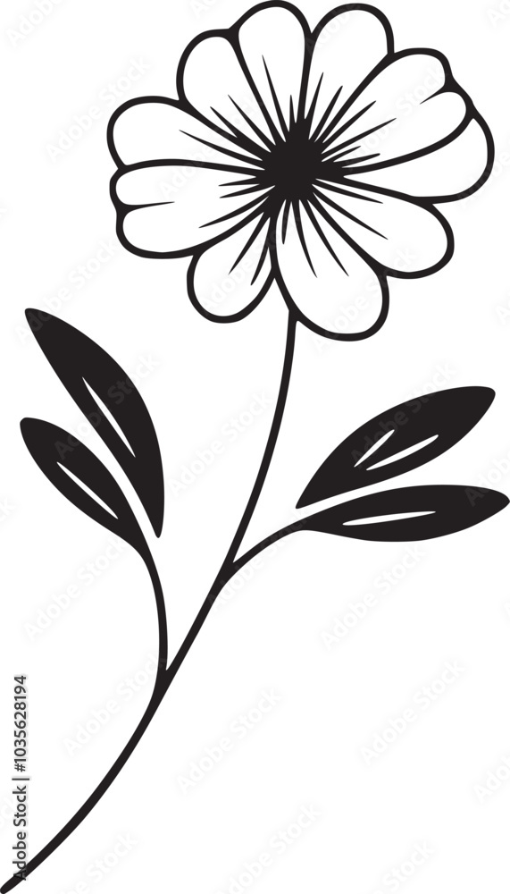 This is an illustration of flowers in a simple and modern line art style. This is an illustration of flowers in a simple and modern line art style.