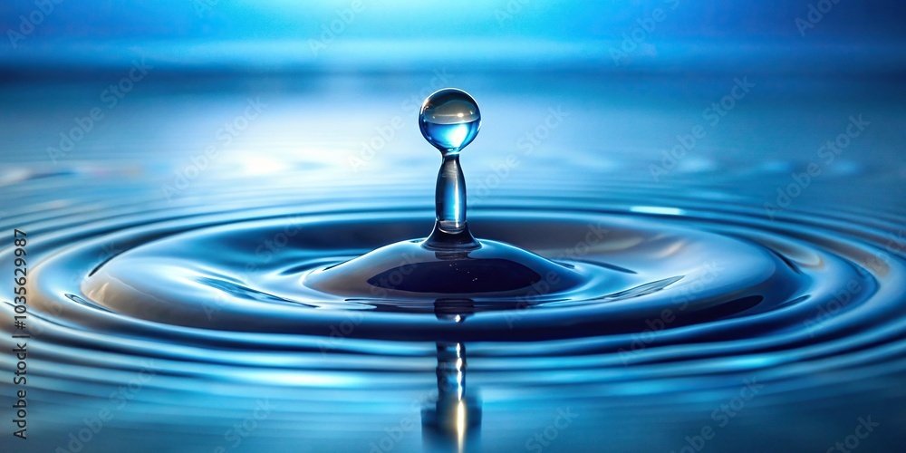 A single large water droplet falling from the edge of a pool into the calm surface, ripples, dripping, pool A single large water droplet falling from the edge of a pool into the calm surface, ripples, dripping, pool