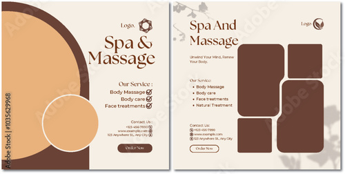 Beauty and spa promotion social media post