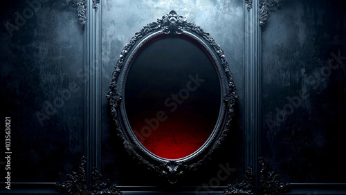 Mystical energies reflected in spellbound mirror, magic mirror, haunted mirror, witchcraft, Halloween mirror, haunted background, Halloween wallpaper, Halloween magic, ghostly mirror