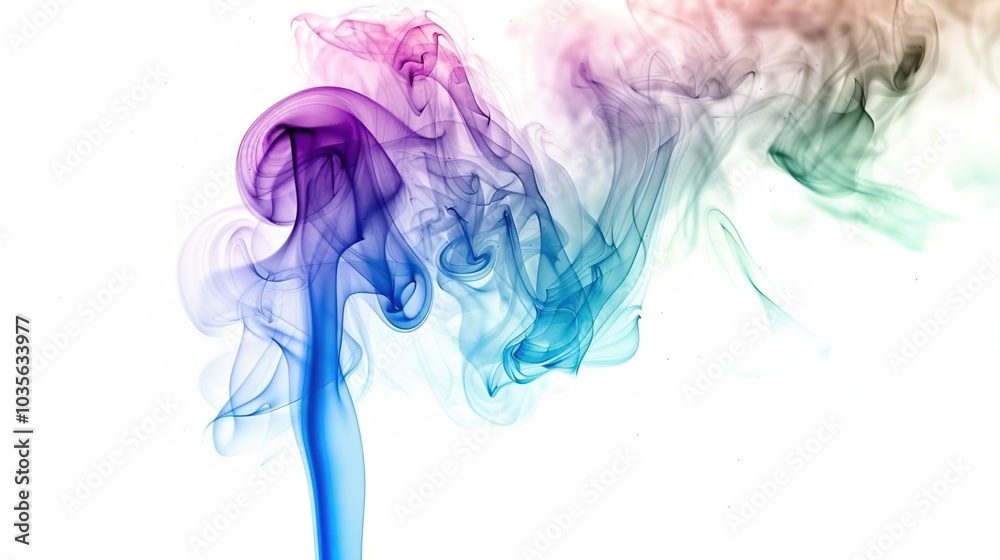 Dense multicolored smoke of red, purple and pink colors on a black isolated background. Background of smoke Dense multicolored smoke of red, purple and pink colors on a black isolated background. Background of smoke