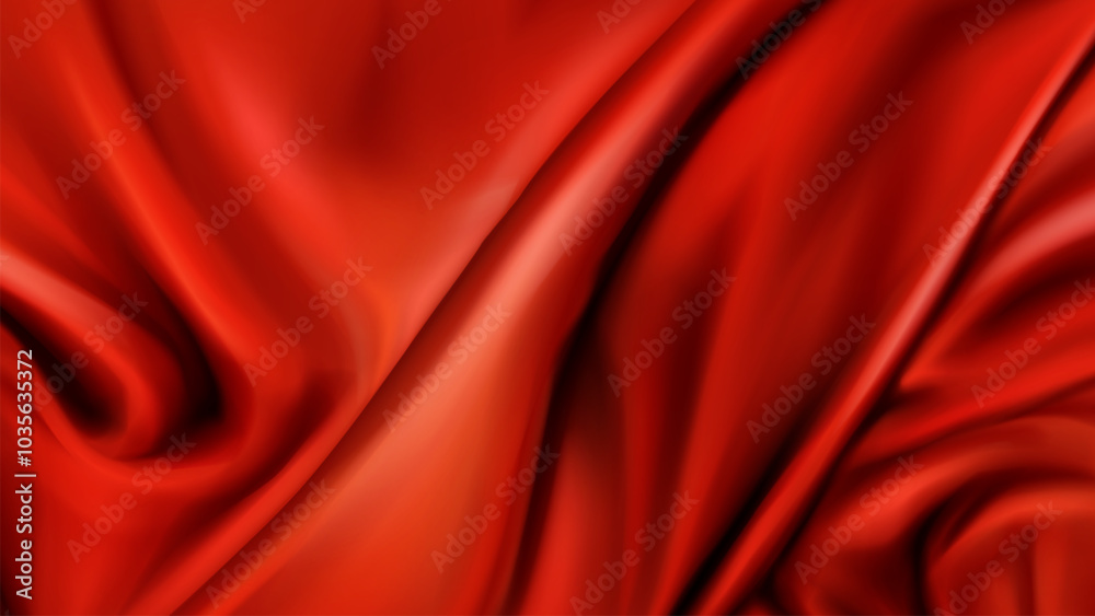Silk folded fabric background. Silk cloth febric shine background with vector design. Cloths texture abstract.
