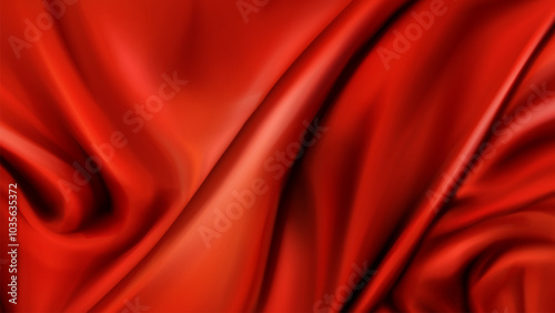 Silk folded fabric background. Silk cloth febric shine background with vector design. Cloths texture abstract.
