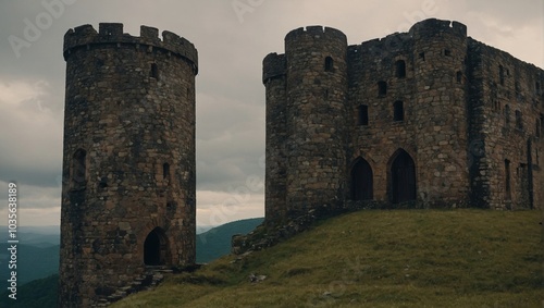 A picturesque archer tower overlooking the sea creates a stunning coastal view