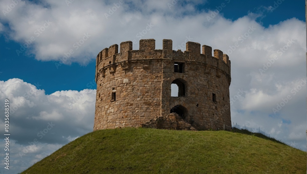 A picturesque archer tower overlooking the sea creates a stunning visual spectacle A picturesque archer tower overlooking the sea creates a stunning visual spectacle