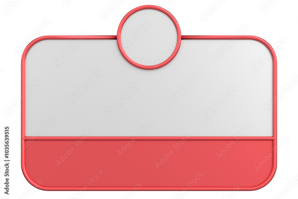 3D illustration of dialog box. Notification box.