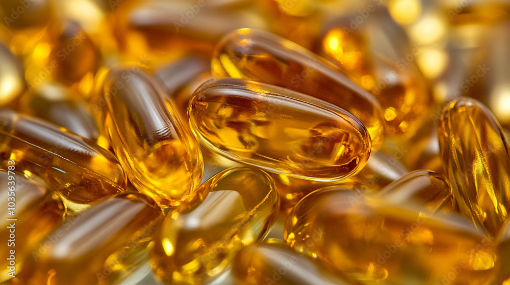 Multiple Golden and Yellow Softgels Multiple Golden and Yellow Softgels