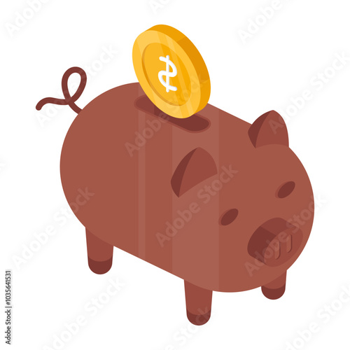 Modern design icon of piggy bank

