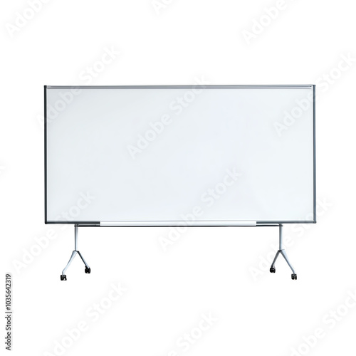 Wallpaper Mural Modern blank whiteboard with metal stand, ideal for office presentations, classroom teaching, or creative brainstorming sessions. Torontodigital.ca