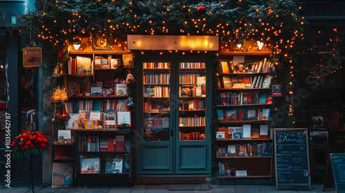Cozy Bookstore Storefront w...