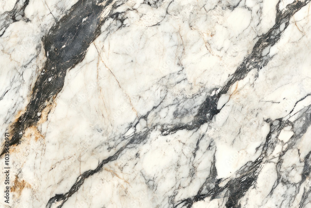 Fototapeta premium A high-resolution panoramic view of smooth, light marble stone texture with soft gray veining, offering a serene and natural pattern for elegant backgrounds