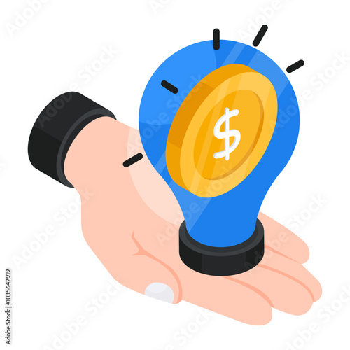 Creative design icon of financial idea

