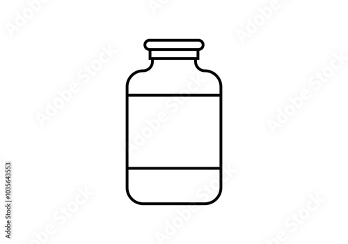 Icono negro de bote de fármaco