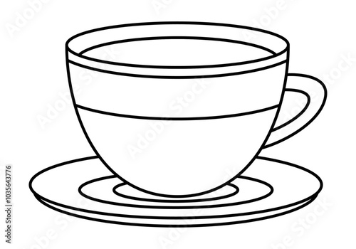 Icono negro de taza de té o café 