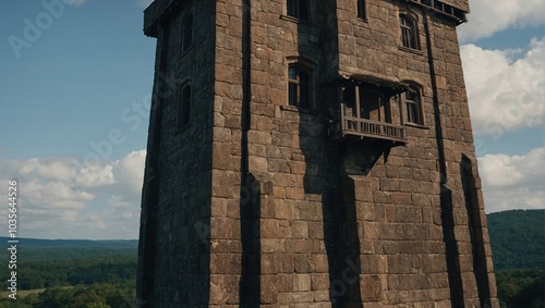 A stunning archer tower at dusk creates a magical scene filled with promise and dreams