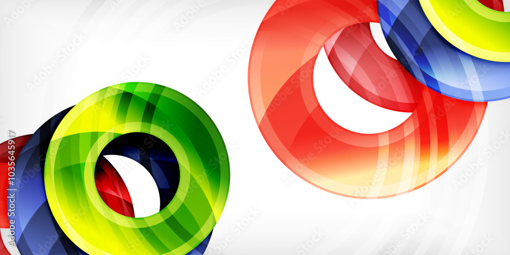 Bright colorful circles with light effects. Abstract background Bright colorful circles with light effects. Abstract background
