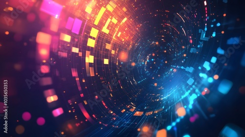 Wallpaper Mural Digital technology and science background.  Torontodigital.ca